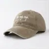 Gorra de Béisbol de Mezclilla Lavada Bordada Retro Vintage Nueva 2024 para Hombres y Mujeres Estilo Coreano Primavera Verano Visera Versátil Gorra de Pico de Pato
