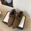 Zapatos de Algodón para Mujer, Mocasines Slip-on de Felpa y Lana de Cordero, Otoño/Invierno 2026, con Aumento Oculto de Altura y Punta Cuadrada para Calidez
