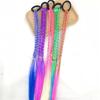 Peluca con degradado colorido transfronterizo, trenza para niños, adultos, vacaciones, viajes, accesorios para el cabello, trenza torcida, cuerda para el cabello, anillo de toalla