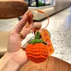 Colgante de peluche tejido a crochet cosas buenas suceden lana tejida a mano Caqui bueno Caqui suceden llavero para bolso accesorios pequeños