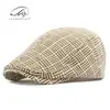 Chapéu de Palha para Homens, Estilo Verão, Respirável, Proteção Solar, Chapéu de Sol, Boina Retro Britânica, Chapéu Casual para Frente para Mulheres