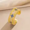 Anillo Exquisito Super Brillante de Circonita para Niñas, Lujo Accesible y Anillo de Apertura Ajustable de Gama Alta, Baño de Oro Real Simple