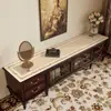 Tapete Simples Retrô para Mesa de Gabinete de TV, Tapete à Prova de Óleo e Impermeável para Gabinete de Sapatos de Entrada, Toalha de Mesa Longa Anti-Sujeira, Tapete de Proteção para Bancada