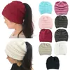 Chapéu de Lã com Abertura para Rabo de Cavalo Feminino Outono/Inverno 2017 Europeu e Americano Amazon ebay AliExpress sem Etiqueta CC
