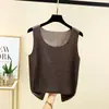 Nuevo chaleco térmico para mujer de otoño e invierno hecho de terciopelo alemán, cuello redondo, forrado de felpa, talla grande, top interior sin mangas