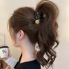 Pinza de Garra para Coleta Alta Estrella Dorada para Mujer, Estilo Nuevo de Alta Gama 2026, Pinza Tiburón para Recogido en la Parte Trasera de la Cabeza, Accesorio para el Cabello