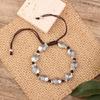 Pulsera Artesanal Estilo Nacional para Hombres y Mujeres Retro Todo-partido Pulsera Ajustable Elefante Pez Pequeño Doble Capa Correa Mori Accesorios