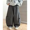Roupas infantis, calças infantis, calças casuais de trabalho para meninos, estilo primavera/outono, novas calças largas estilo coreano 2026 para crianças maiores, coleção de outono