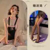 Lingerie Sexy Novo Uniforme Sexy Transparente Gaze Macia Costas Abertas Renda Avental Fantasia de Role-Playing Puro Desejo Qqny
