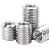 Acero inoxidable 304 tuerca dentada interior y exterior rosca conversión de diámetro variable manguito dentado tornillo patrón de diente manguito M2M3M4M5M8M12