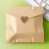Comercio Exterior Más Vendido Rollo de Papel Kraft con Forma de Corazón Pegatinas de Agradecimiento Autoadhesivas Hechas a Mano Decoración para Bodas Cumpleaños Etiquetas