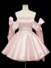Vestido de Cetim com Laço Estilo Princesa Francesa de Um Ombro para Mulheres, Saia Rodada Ajustada na Cintura, Vestido de Cocktail de Alta Qualidade