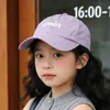 Gorra de Béisbol Bordada con Letras para Niños, Estilo Ins, Adelgazante, Niños y Niñas, Visera Curva, Gorra con Letras de Secado Rápido