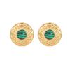 Amazon Transfronterizo Pendientes de Turquesa Nicho Nuevos Pendientes Estilo Chino Lujo Ligero Gama Alta Pendientes de Acero de Titanio Joyería Retro