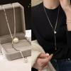 Collar de Perlas Ajustable para Mujer, Nicho de Lujo Ligero 2026 Nuevo Popular Gargantilla Cadena Larga para Clavícula Suéter Accesorio para Invierno