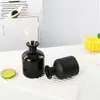 Botella de Aroma Negra de Vidrio Sin Fuego 130ml Rattan Flor Seca Volátil con Tapa Coche Hotel Hogar Perfume Botella Vacía