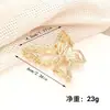 Presilha de Cabelo de Liga de Pérola, Novo Acessório de Cabelo Dourado Fosco da Moda, Presilha Tiburón Doce em Formato de Cruz, Design de Coelho