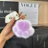 Pingente de Garra de Gato Fofo Pelúcia Imitação de Visão Keychain para Carro Pingente de Bolsa Coração de Menina Presente de Aniversário