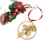 Colgante navideño, decoración del hogar, artesanías de madera, tallado creativo, árbol de Navidad de madera con accesorios de regalo