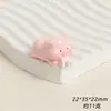 Resina tridimensional fofo fofo fofo fofo porquinho rosa porco gordo fofo acessórios de joias diy ornamentos pequenos criativos para mesa e carro