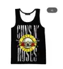 Camiseta sin mangas Rock Band Classic, Camiseta sin mangas Guns N' Roses, Chaleco de tendencia Hip Hop para hombre