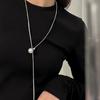 Collar Largo de Perlas de Colores con Diseño Nicho de Perlas Extraíbles Nuevo Estilo 2025 Cadena para Suéter Simple y Elegante