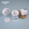 En stock, frasco de crema de pared gruesa de doble capa de 30 g, crema para el cuidado de la piel de 50 g, caja de crema para ojos, subembalada con revestimiento, botella de boca ancha, botella para mascarilla