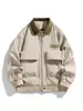 Chaqueta Americana de Primavera y Otoño Abrigo para Hombre Primavera y Otoño Nuevo Holgado Solapas Manga Larga Casual Ropa de Trabajo Chaqueta de Estudiante para Hombre
