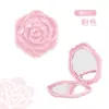 Espejo Pequeño con Tapa abatible, Espejo Portátil Plegable para Niñas, Espejo Cuadrado Mini de Aspecto Elegante, Espejo de Maquillaje Doble Cara con Aumento