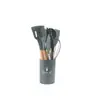 Conjunto de 12 peças de utensílios de cozinha de silicone com cabo de madeira com balde de armazenamento frigideira antiaderente resistente a altas temperaturas espátula de silicone colher de sopa utensílios de cozinha para cozinhar