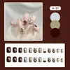 Série mini T longo blush gradiente floração francesa amor glitter finalizado unhas postiças usando placas de unha atacado