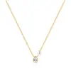 Plata de ley S925 clásica gota de agua diamante perla cadena para clavícula versátil Europa y Estados Unidos transfronterizo temperamento cálido estilo INS collar