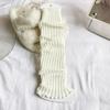 Nuevos Calcetines Gruesos para Niños con Borde de Oreja de Madera Talla Invierno Cálido para Niños Hilo Grueso Color Calcetines Gruesos Acolchados para Rodilla por Encima de la Rodilla