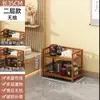 Armário de chá prateleira de curiosidades expositor de chá estante de armazenamento de mesa de chá armário de armazenamento de conjunto de chá prateleira de chá pequena multifuncional para sala de chá