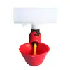 Bebedero para Codornices y Palomas Rojo Bebedero de Agua para Pollos Tipo Exportación Bebedero Automático para Pollos Fuente de Agua de Tres Vías para Pollos