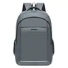 Nova Mochila Casual Masculina Fashion Color Sólido Versátil para Viagem de Negócios Escola Secundária Escola Primária Mochila Estudante Resistente ao Desgaste