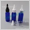 Botella azul de tapa puntiaguda 30ML, botella de aceite marrón de pico puntiagudo, botella de loción 30ml, botella de aceite esencial negra de pico puntiagudo, botella de pintura de arena de tapa puntiaguda