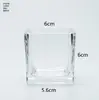 Portavelas Transparente de Vidrio para Velas, Taza Transparente para Velas, Taza Vacía de Vidrio Espeso, Taza para Velas de Aromaterapia para Sala de Estar