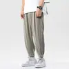 Pantalones Casuales de Verano Finos Estilo Coreano Modernos Versátiles Holgados de Pierna Ancha Seda de Hielo Ultradelgados de Secado Rápido de Seda hasta el Tobillo