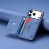 Adequado para Suporte de Celular Iphone17, Porta Cartão AirTag, Fechamento Magnético 16Promax, Capa Protetora Apple 18Pro