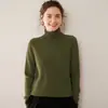Suéter de cachemira Bai Cai Rong 2026 para mujer con mangas raglán, diseño de cuello alto y un ajuste holgado, suave y cómodo