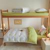 Conjunto de Cama Estudantil de Algodão Puro Fresco de Quatro Peças para a Temporada Estudantil com Capa de Edredom, Lençol de Elástico e Conjunto de Três Peças, Roupa de Cama Modelo Novo 2025