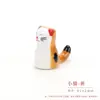 Porta lápices de cerámica lindo estilo japonés de verduras y frutas, mini portalápices, soporte para bolígrafos de gatito, adorno pequeño artístico y creativo