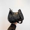 Bolso para Mujer Bolso de Axila 2024 Nuevo Estudiante Verano Color Sólido Plegado Bolso de Hombro Portátil Simple para Viajar Bolso de Media Luna