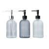 Dispensador de Vidrio Personalizado para Gel Antibacterial de Gran Capacidad para Hoteles y Casas de Huéspedes, Botella Vacía Esmerilada para Loción y Gel de Ducha