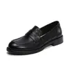 Zapatos de Mujer de Piel Suave 2026 Otoño Nuevo para el Trabajo Mocasines de Piel de Vaca Slip-on Zapatos Pequeños de Piel Tacón Grueso Zapatos de Vestir Individuales Británicos