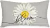 Transfronterizo Nuevo Primavera y Verano Girasol Coche Helado Flor Lino Estampado Cojín de Cintura Dormitorio Coche Decorativo Sofá