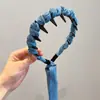 Envoltura de Tela Versátil Sencilla Diadema Dentada para Mujeres 2025 Nuevo Accesorio para el Cabello de Corona Alta para Cabello Rebelde, Diadema para Lavarse la Cara