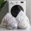 Saco de lavanderia com cordão transfronteiriço malha fina malha grossa lavagem à máquina tamanho grande especial saco de proteção cordão mancha atacado saco de malha espessa