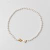Collar de Perlas para Mujer con Broche de Circonita, Cadena Clavicular Saturno, Versátil Colgante de Cadena Cruzada Estilo Emperatriz Viuda